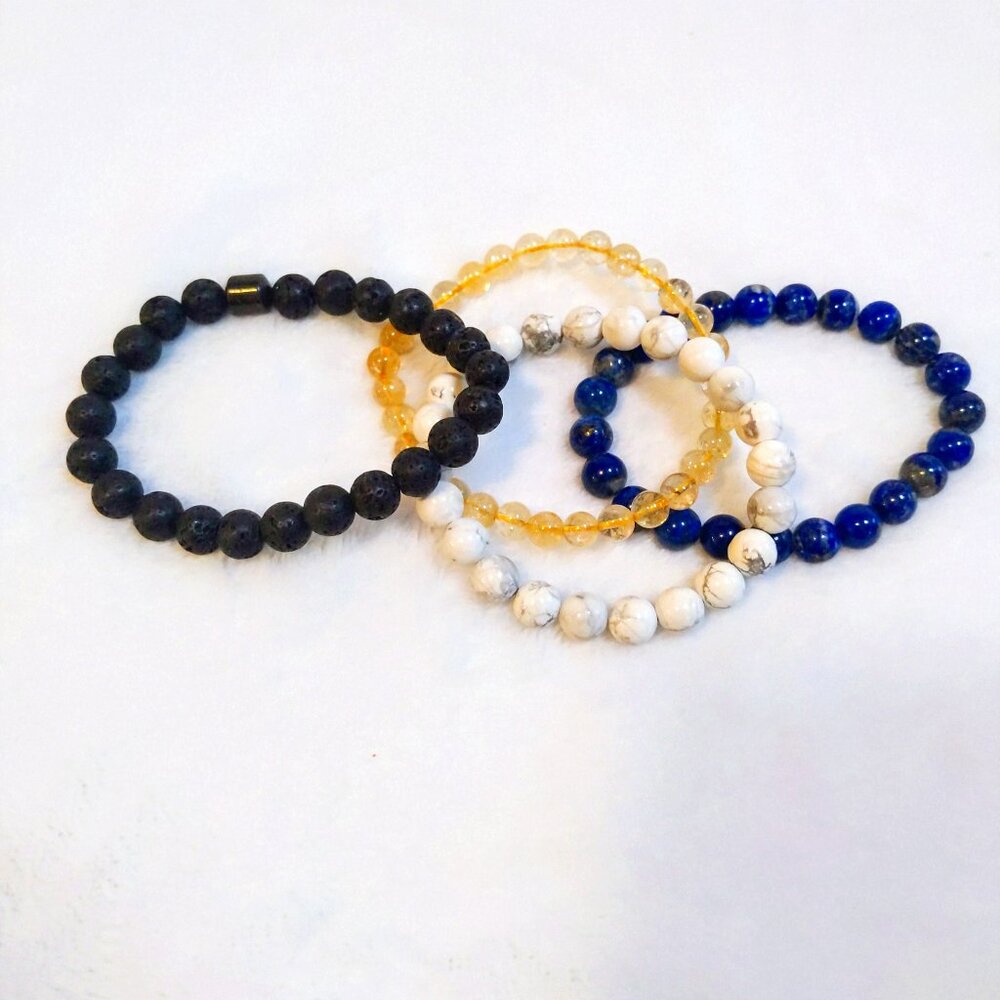 Set of 4 Crystal Beaded Bracelets